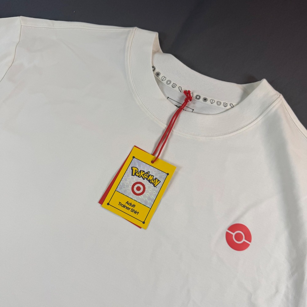 Pokemon Gengar Adult Trainer Shirt Cream Relaxed Fit Tee Large 0094 Target NWT